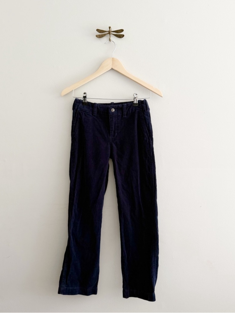 Ralph Lauren Navy Blue Corduroy Straight Leg Boys Pants size 10 years